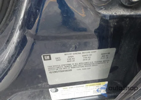 2008 Chevrolet Malibu Ltz from USA, damaged, VIN 1G1ZK577584185399